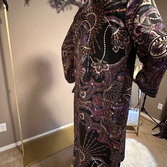 "Bohemian Silk & Velvet: Johnny's Signature Purple & Black Kimono" - Picture 5 of 11
